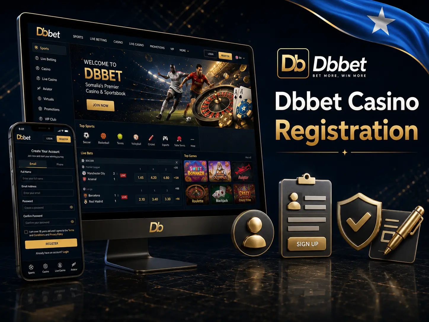 Registration at Dbbet Casino